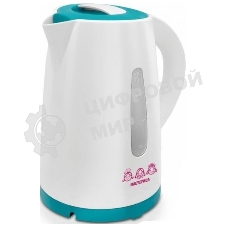 Чайник электрический Мастерица ЕК-1701M белый/бирюзовый