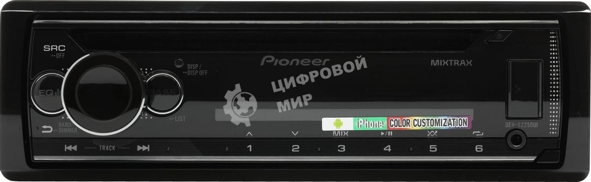 Автомагнитола CD Pioneer DEH-S2250UI 1DIN 4x50Вт