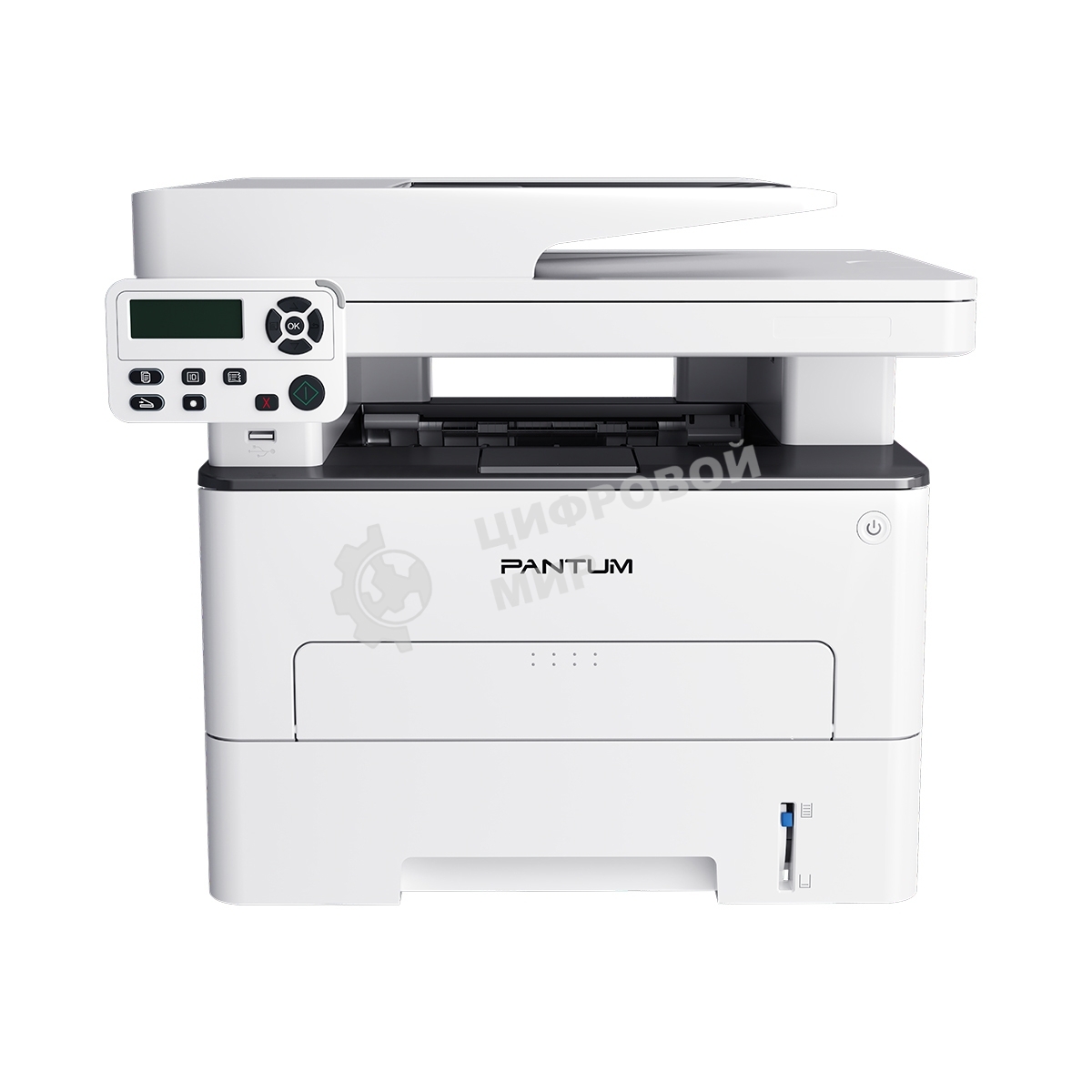 МФУ лазерное Pantum M7108DN, P/C/S, Mono laser, A4, 33 ppm, 1200x1200 dpi, 256 MB RAM, PCL/PS, Duplex, ADF50, paper tray 250 pages, USB, LAN, start. cartridge 6000 pages, проектная модель