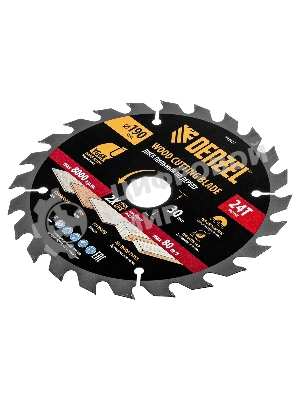 Пильный диск по дереву Denzel ф190 х 30 мм, 24 зубьев, тонкий