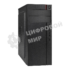 Компьютерный корпус Miditower ExeGate AA-440-UNS400 (ATX, БП UNS400 с вент. 12см, 2*USB, аудио, черный)