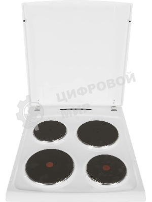 Плита электрическая Hansa FCEW54120 белый, конфорок 4 шт, духовка 62 л, 50 см x 85 см x 60 см