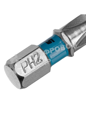 Бита PH2х25мм, сталь S2, шестигр., 10 шт