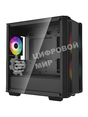 Компьютерный корпус DeepCool CC360 ARGb (R-CC360-BKAPM3-G-1) (mATX, без БП, 2xUSB, с окном)