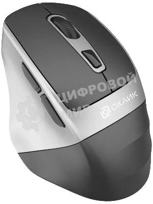Мышь беспроводная Oklick 516MW черный/серебристый, 1600 dpi, радиоканал, Bluetooth, USB, кнопки - 6