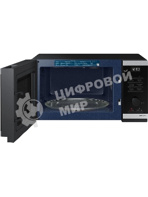 Микроволновая печь Samsung MG23DG4524ATBW нержавеющая сталь/черный 23 л, 800 Вт, переключатели - поворотный механизм