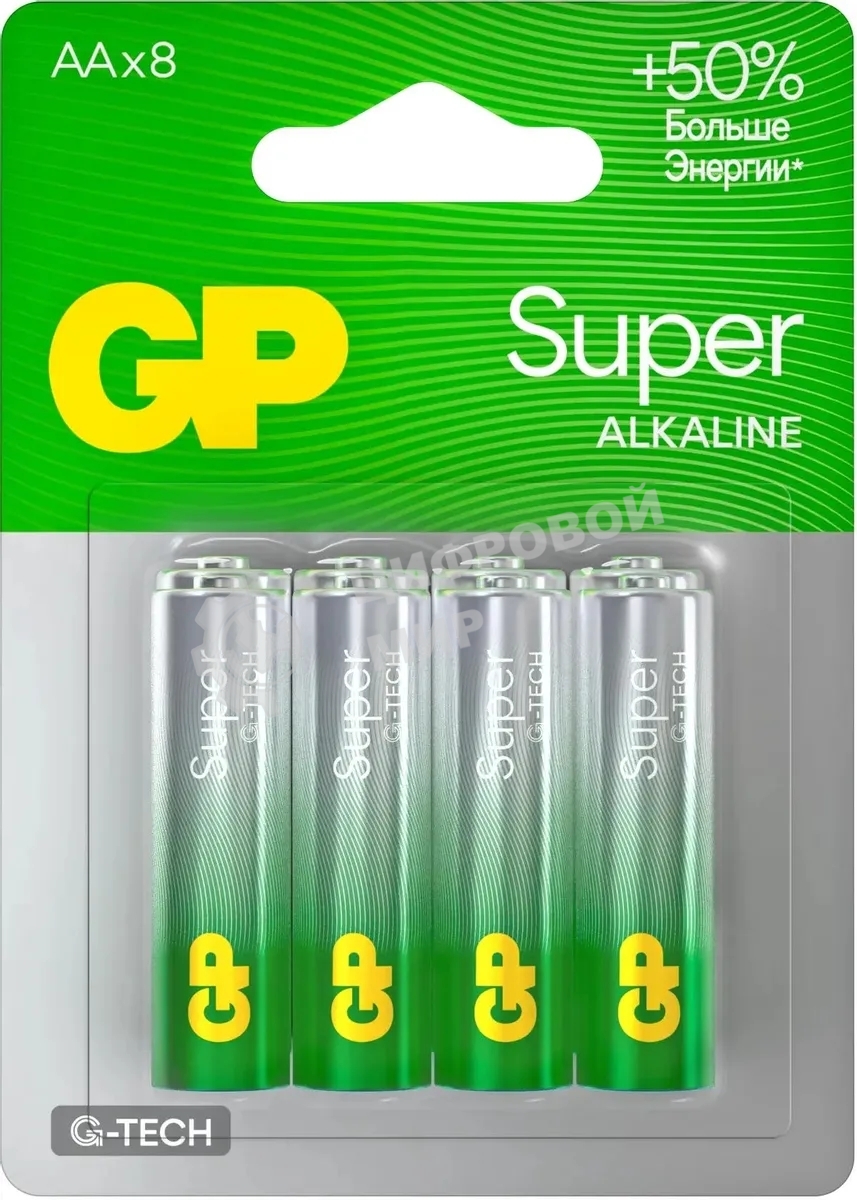 Батарея GP Super Alkaline 15AA21-2CRSBC8 AA (8шт) блистер
