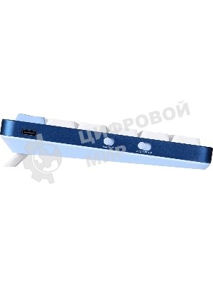 Клавиатура Redragon Eva Pro гибридная, USB Type-A, Bluetooth, радиоканал, белый/синий