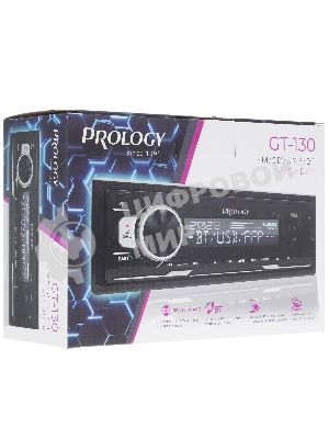 Автомагнитола Prology GT-130, 1 DIN, Bluetooth, USB Type-A, AUX, пульт ДУ