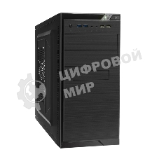 Компьютерный корпус Minitower ExeGate QA-412U-UNS400 (mATX, БП UNS400 с вент. 12см, 2хUSB+2хUSB 3.0, аудио, черный)