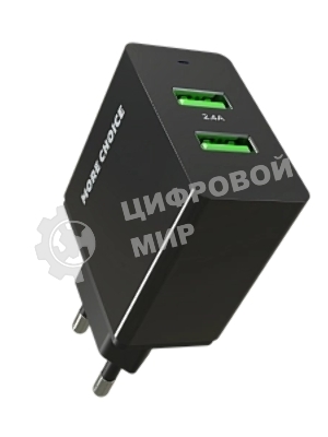 Сетевое зарядное устройство MORE CHOICE (4610196409875) NC11i 2USB 2.4A для Lightning 8-pin черный