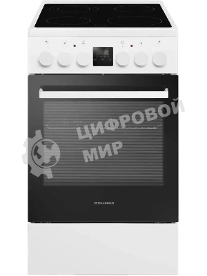 Плита электрическая Maunfeld MEC55CW08D белый, конфорок 4 шт, духовка 60 л, 50 см x 85 см x 60 см