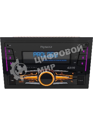 Автомагнитола Prology PRM-120, 2 DIN, Bluetooth, USB Type-A, AUX, пульт ДУ