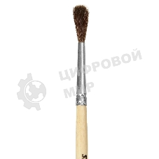 Кисть Silwerhof 981134 художественная пони круглая №3 деревянная, лакированная ручка