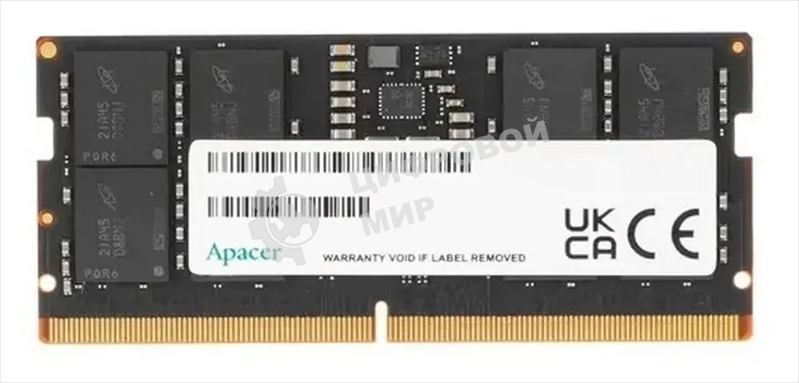 Оперативная память Apacer, DDR5, 16Gb (1x16Gb), 5600MHz, CL40, SO-DIMM