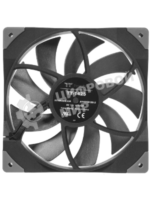 Вентилятор для корпуса Thermaltake TOUGHFAN 14 черный, 140 мм, 2000 об/мин, 33.2 дБ, 4 pin