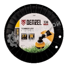 Леска для триммера Denzel квадрат, 2,7м х 138м, на DIN катушке FLEX CORD