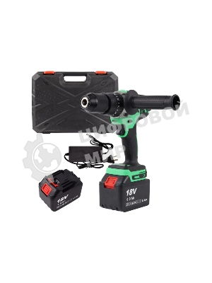 Дрель-шуруповерт Zitrek Green Impact 063-4046, 18 В, 5 Ач, 80 Нм, бесщеточный, ударный