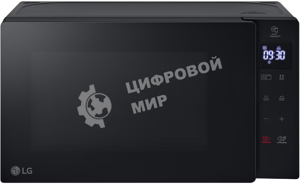 Микроволновая печь LG MH6032GAS черный, 20 л, 700 Вт, переключатели - сенсор