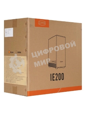 Компьютерный корпус PCCooler IE200 BK, Tempered Glass Full Tower, черный, TG, SPCC, 1x120мм ARGb E-ATX, ATX, mATX, mITX 180/380/220мм 4x2.5