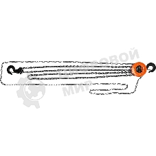 Таль цепная Sparta 2 т, h подъема 2,5 м, расстояние между крюками 380 мм