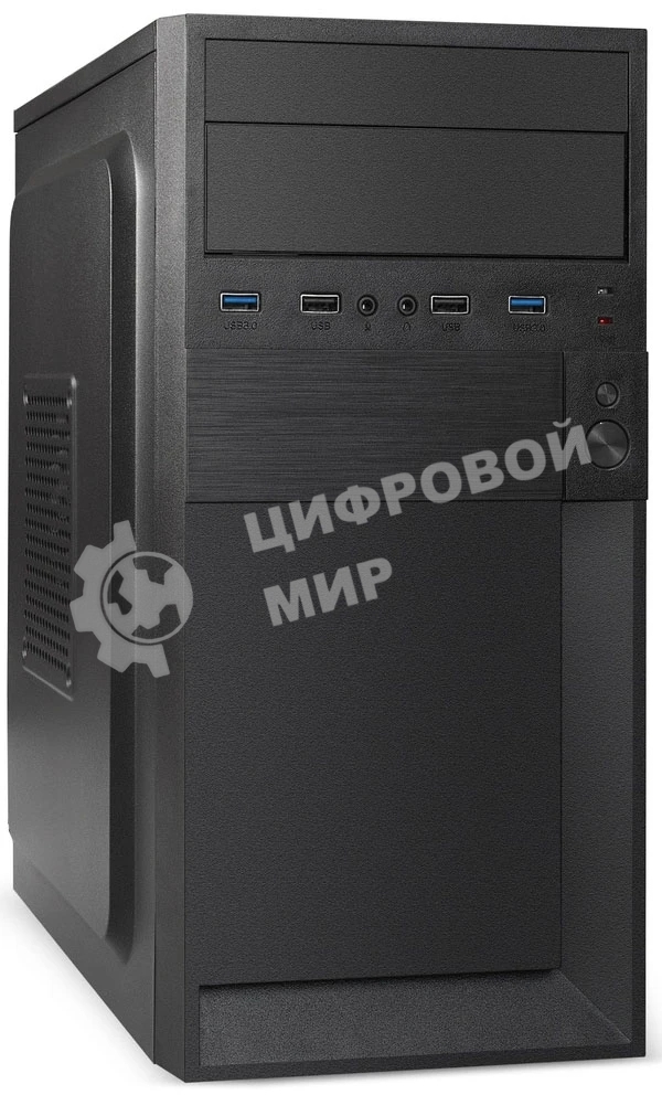Компьютерный корпус Minitower ExeGate BAA-105U2-01-UNS450 (mATX, БП UNS450 с вент. 12см, 2*USB+2*USB 3.0, аудио, черный)