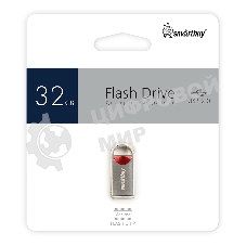 Флешка USB SmartBuy MC8 Metal Red (SB032GbMC8), 32Gb, USB 2.0, R/W 25/15, красный/серебристый
