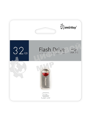 Флешка USB SmartBuy MC8 Metal Red (SB032GbMC8), 32Gb, USB 2.0, R/W 25/15, красный/серебристый