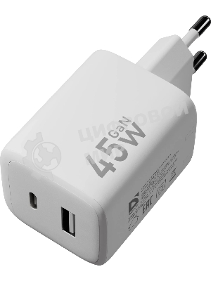 Сетевое зарядное устройство Defender UPA-145 45W, USB A+C, белый