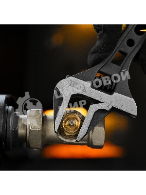 Ключ разводной Denzel 155 мм, CrV, кованый, укороченная рукоятка