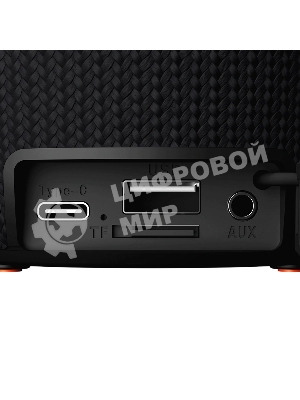 Колонка портативная Ural Молния Огонь черный/оранжевый 35W 1.1 BT/3.5Jack/USB-C 10м 2200mAh (без.бат)