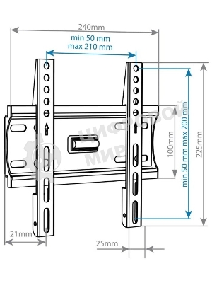 Кронштейн для телевизора Arm Media PLASMA-5 черный 15