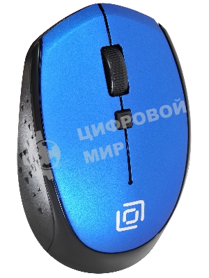 Мышь беспроводная Oklick 488MW синий/черный, 1600 dpi, радиоканал, USB, кнопки - 4