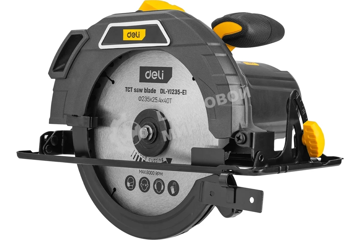 Циркулярная пила Deli DL-YJ235-E1 (2200Вт, 4200об/мин, диаметр диска 235мм)