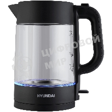 Чайник электрический Hyundai HYK-G7707 1.7л. 2200Вт графит корпус: стекло