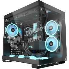 Компьютерный корпус без блока питания Case PCCooler C3T500 ARGB BK, Midi-Tower, TG, 6x120мм ARGB, 1xUSB-C 3.1 + 2xUSB-A 3.0, ATX, mATX, mITX черный