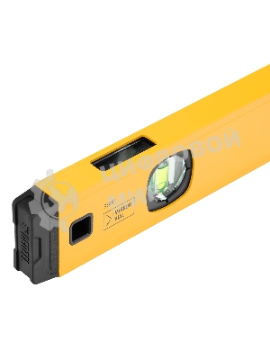 Уровень алюминиевый Denzel магнит., фрезерованный, 3 глазка (1 зеркал.), 0,5 мм/м, 600 мм