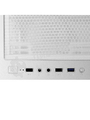 Компьютерный корпус Ginzzu GL 185 белый боковая дверца закаленное стекло на петлях на магнитах