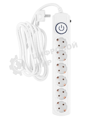 Сетевой фильтр Ippon BK-6-EU-3-10-W 3 м, 6 розеток, белый, коробка