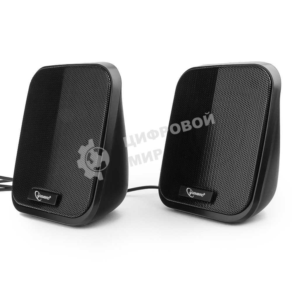 Акустическая система 2.0 Gembird SPK-100, черный, 6 Вт, рег. громкости, USB-питание