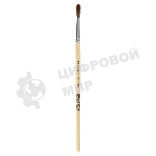 Кисть Silwerhof 981134 художественная пони круглая №3 деревянная, лакированная ручка