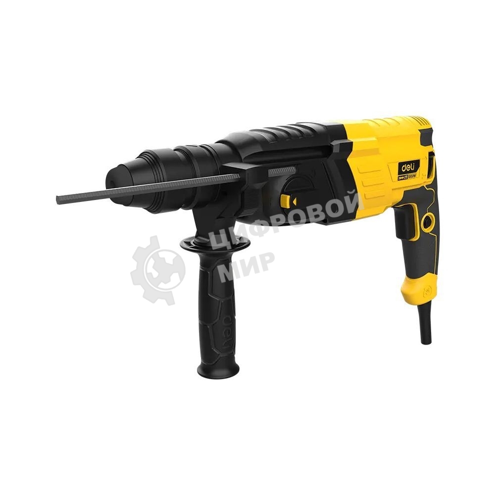 Перфоратор Deli DL-DC28-E2 (1000Вт, SDS PLUS, 3,2 Дж, 4900уд/мин, 1100об/мин, кейс, в комплекте 3 бура, долото, пика)