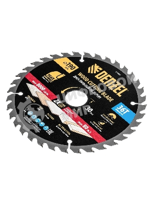 Пильный диск по дереву Denzel ф190 х 30 мм, 36 зубьев 733407