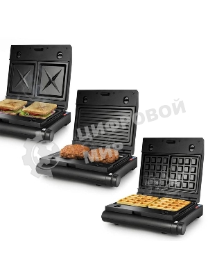 Гриль электрический Kitfort КТ-1632 1000Вт черный