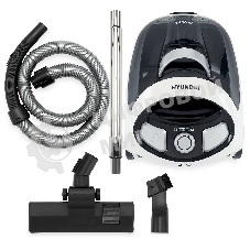 Пылесос Hyundai HYV-C1995 белый/черный, 250/1800 Вт, уборка сухая, пылесборник контейнер 1.5 л