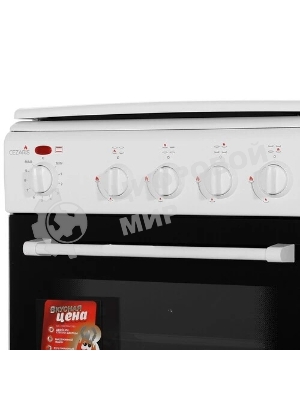 Плита комбинированная Cezaris ПГЭ 1000-05 белый, конфорок 4 шт, духовка 45 л, 51 см x 85 см x 52 см