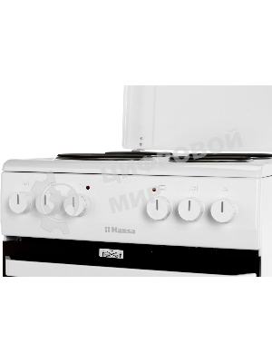 Плита электрическая Hansa FCEW54120 белый, конфорок 4 шт, духовка 62 л, 50 см x 85 см x 60 см