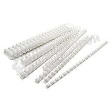 Пружины для переплета пластиковые Silwerhof d=12мм 56-80 лист A4 белый (100 шт) (1373587)