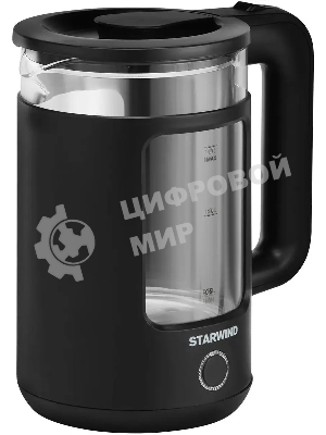 Чайник электрический Starwind SKG1053 1.7 л, 1800 Вт, черный