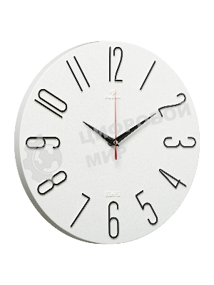 Настенные часы РУБИН 3010-001 белый/черный